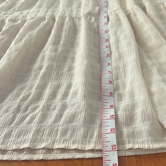 Moon River Cream Smocked Puff-Sleeve Tiered Maxi Dress - Picture 11 of 14